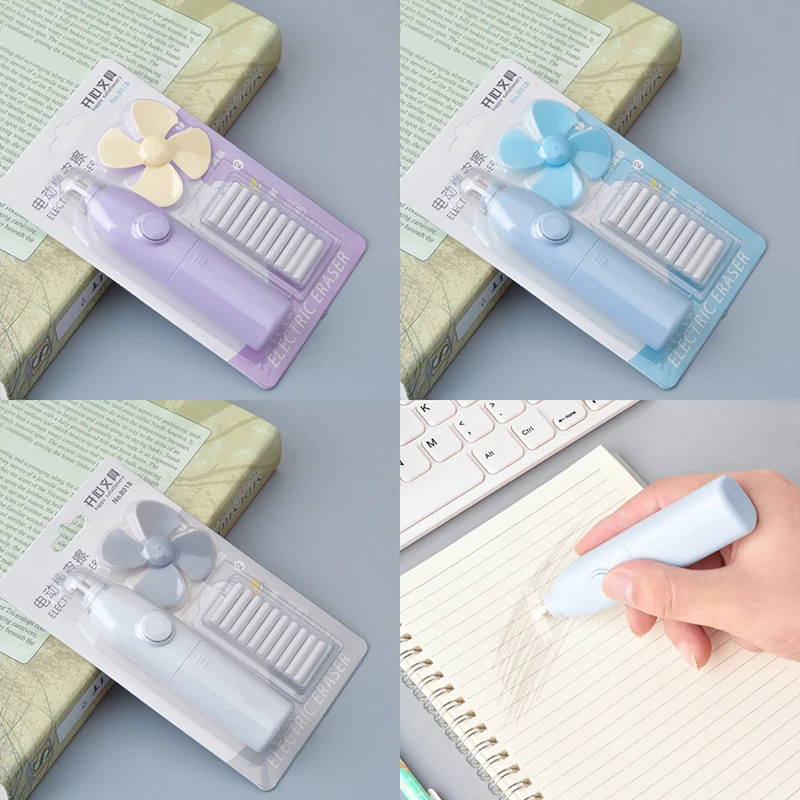 【C】1Set Painting Eraser Innovative High Efficiency Motor Low Noise Soft Texture Drawing Tools Cartoon Eraser