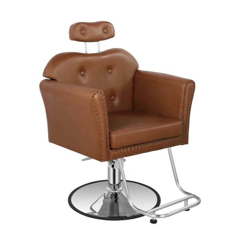 

Профессиональное китайское производство гидравлическое парикмахерское кресло Парикмахерские кресла для парикмахерской Коричневое кресло для салона для макияжа