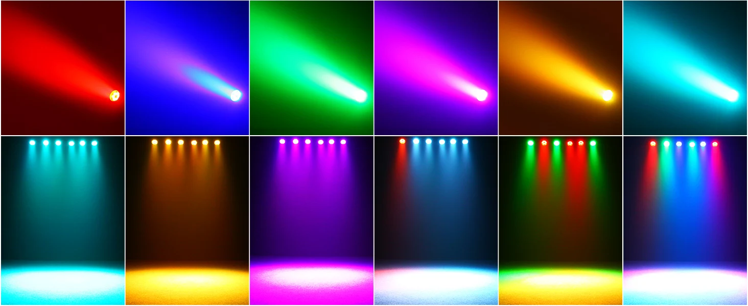 Yiflamefly 20W Wasserdichtes IP67 6LED Par-Licht mit Fernbedienung, Outdoor-Palm-Lampe, DMX-Bühnenlicht für DJ-Konzerte, Hochzeiten und Partys – Detail 5