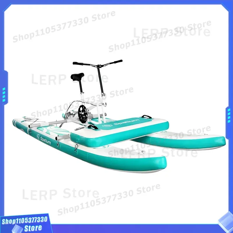 Spatium High Quality Pedalo Sale Propeller Pedal Boats Inflatable Float Boat Cycle 1 Person Sea Bicycle Water Bike for Adults