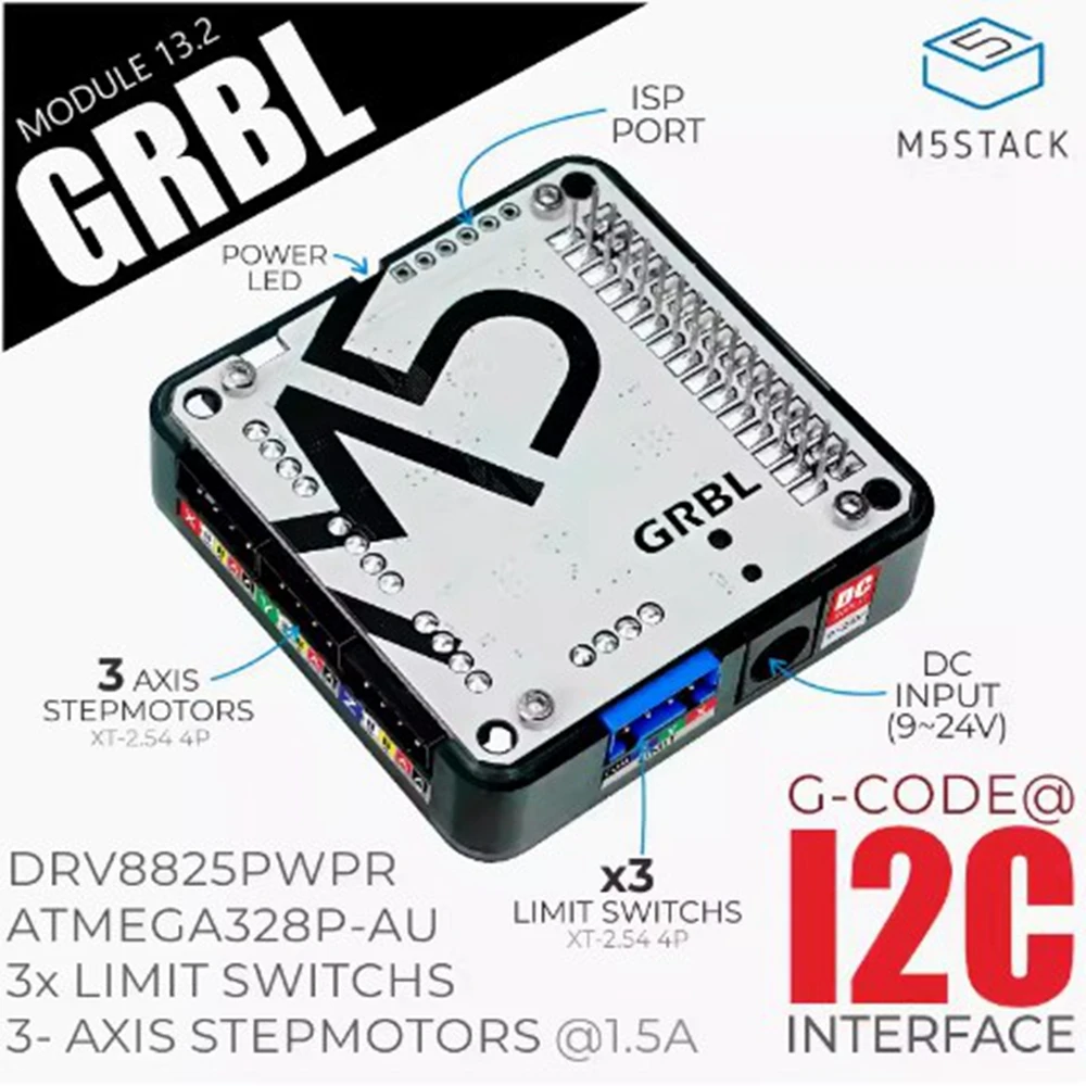 

M5Stack GRBL 13.2 Three axis stepper motor drive module DRV8825S tackable Six Axis