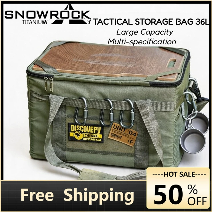 

SNOWROCK New Outdoor Multifunctional Camping Tactical Storage Bag With Table Board Portable Hand-held Camping Supplies