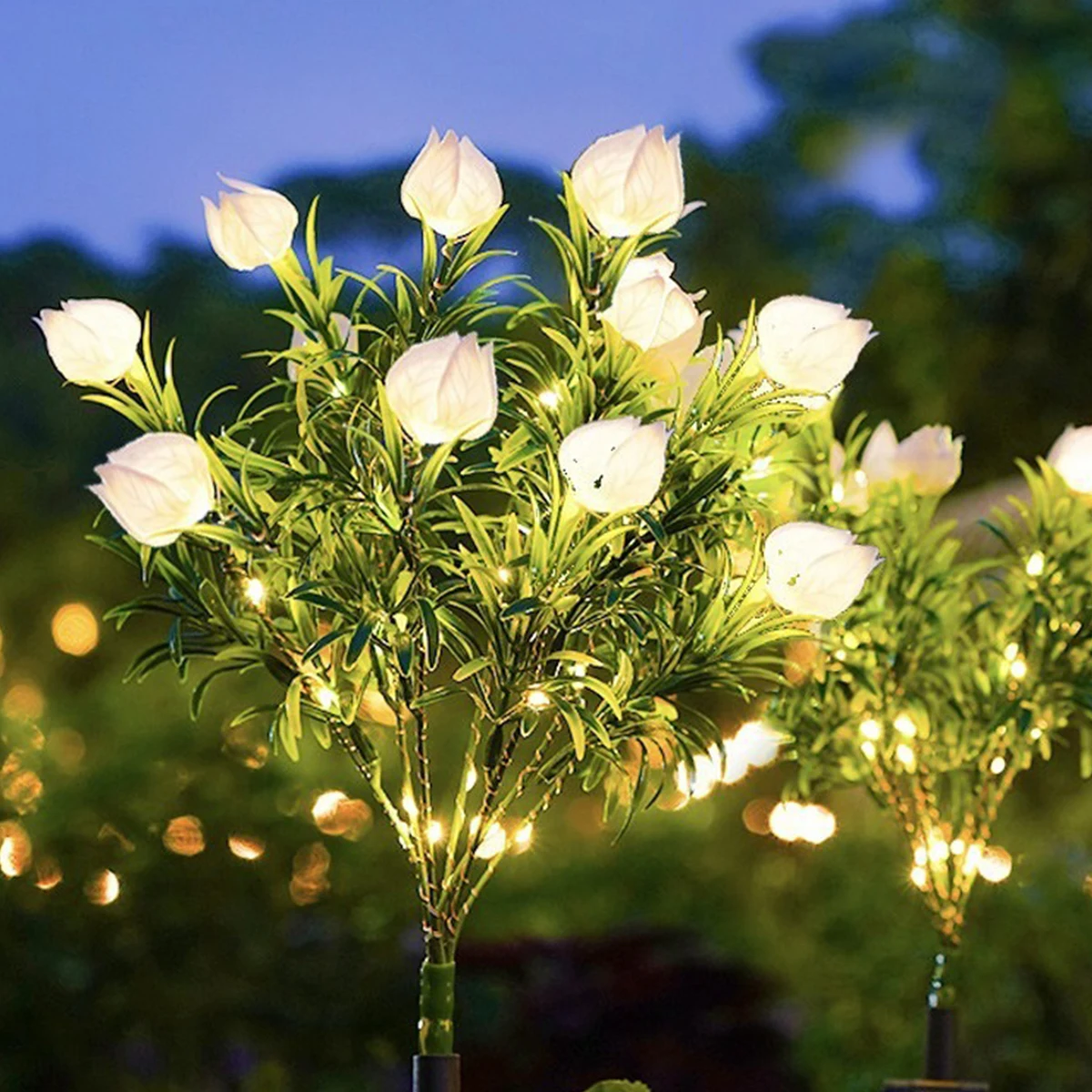 

Solar gardenia landscape light, made of plastic material, suitable for courtyard, garden, balcony decoration