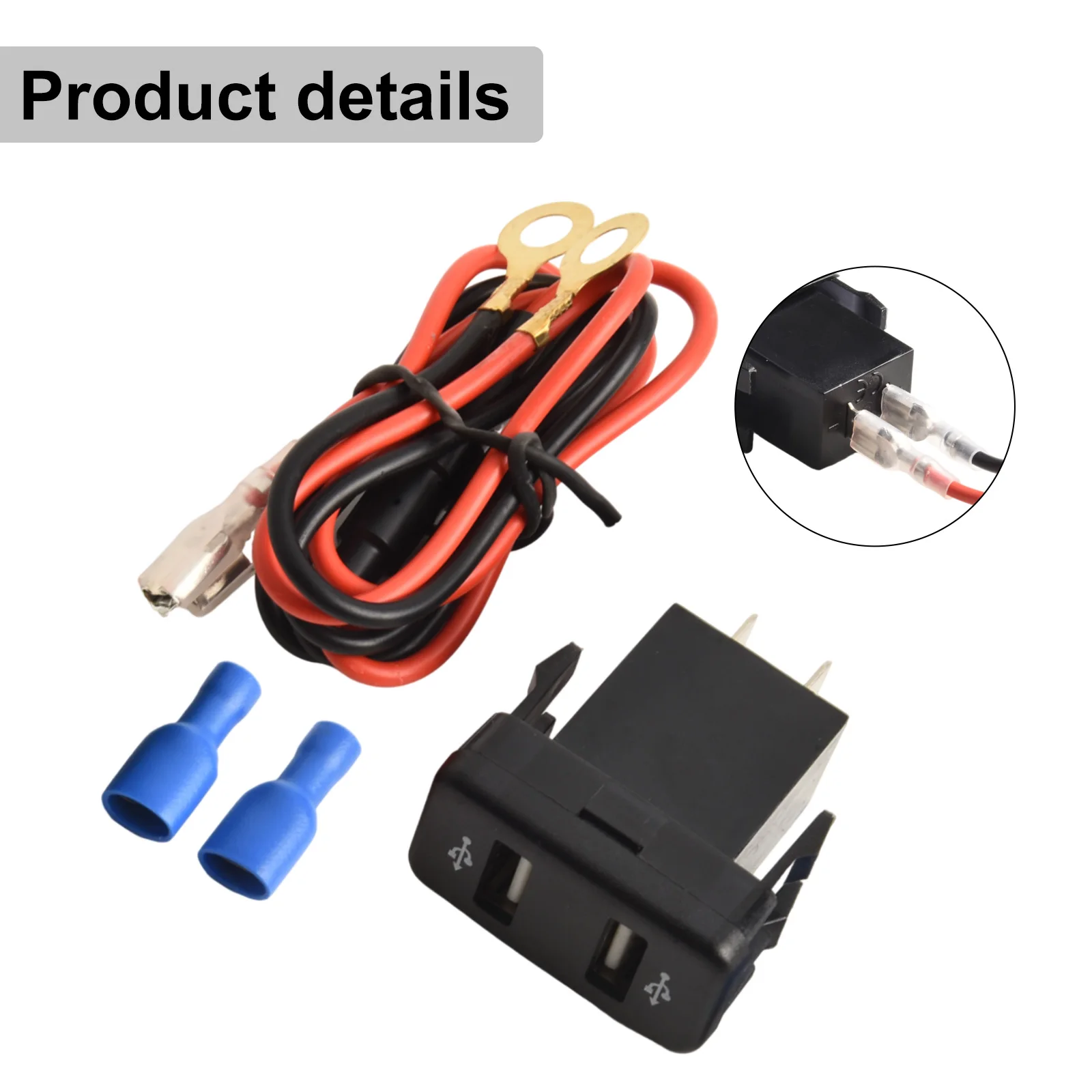 Car Phone USB 2-Port Charger Accessory Parts Dual Port Portable Useful For Toyota 4Runner/Prado 120 Series 2003-2009