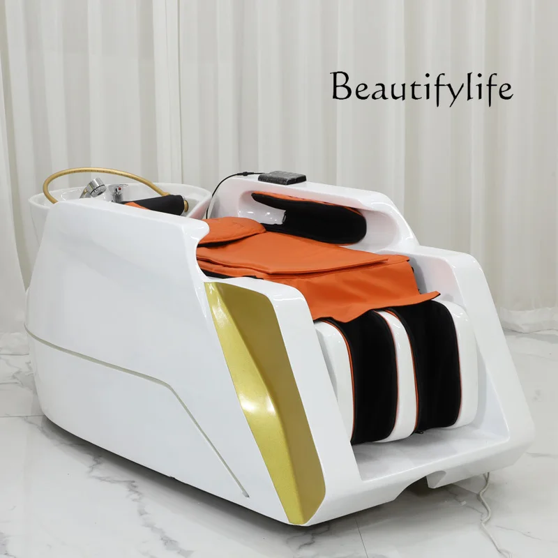 Nordic Hair Saloon Dedicated Electric Fumigation Multifunctional Flushing Bed