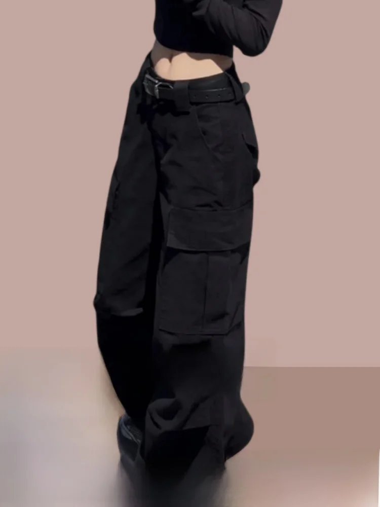 Bla Workwear Pants for Women Autumn Large Size Pear ape Sports Trousers High Waist Straight Leg Non-Stretch Comfortable