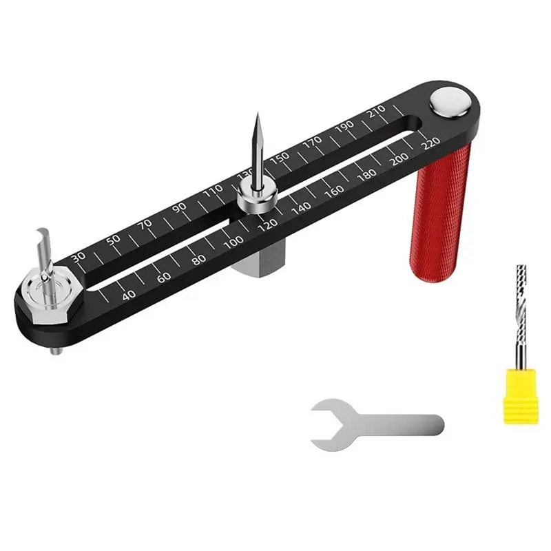 

Регулируемый инструмент для вырезания отверстий SHGO-Allsome для гипсокартона, алюминиевых плит, столярных работ и поделок – циркульный резак для круглых отверстий с различными размерами