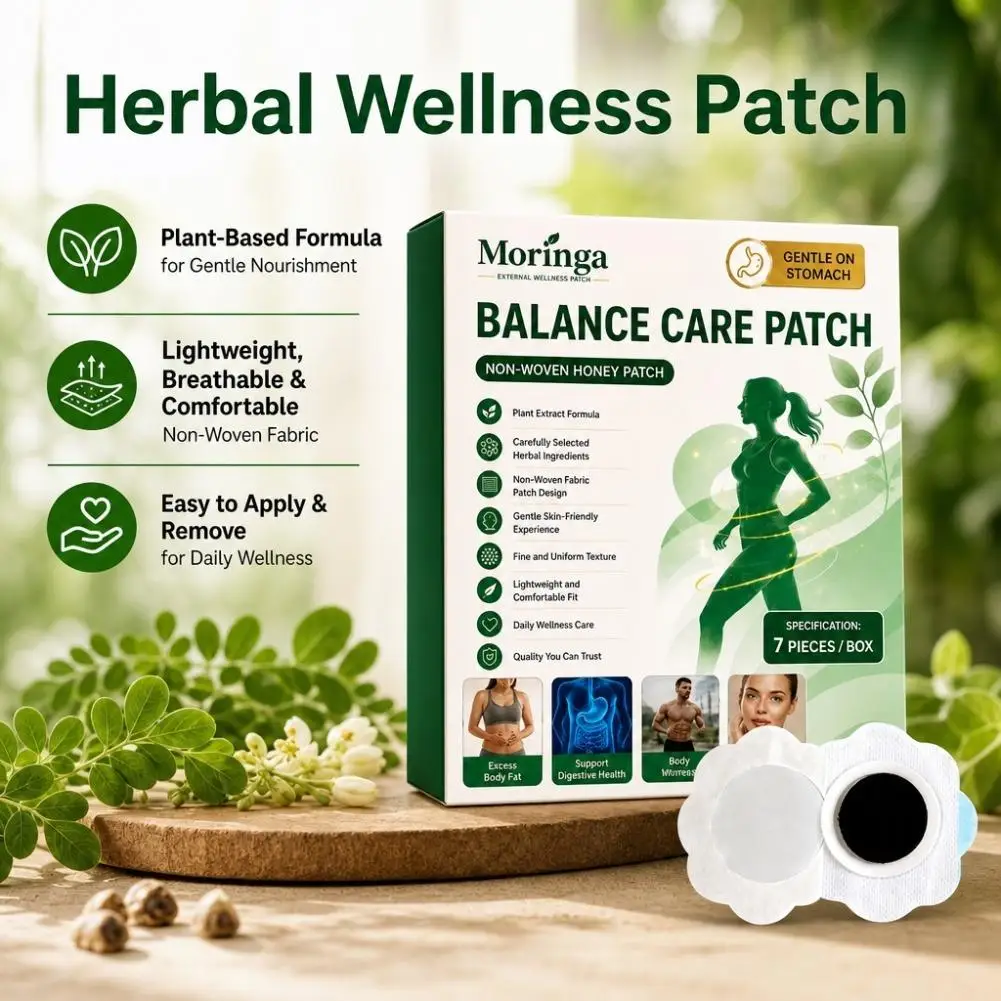 Moringa Herbal Balance Care Patch Breathable Comfort Body Care Plaster Natural Plant Extract Honey Wellness Adhesive Stickers