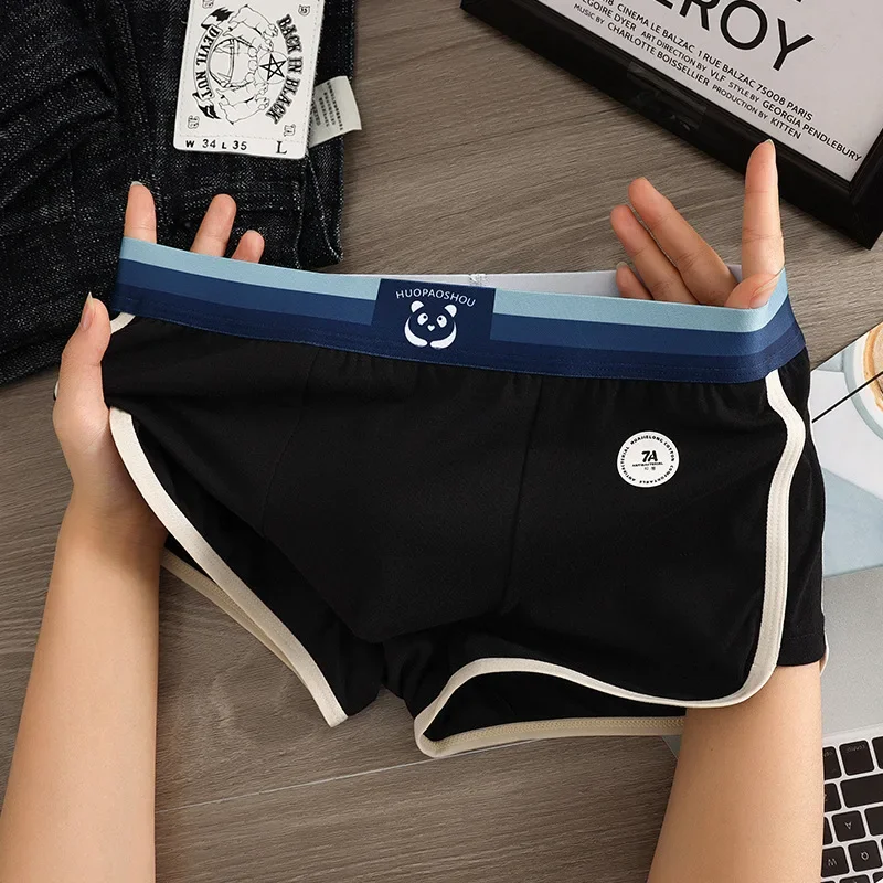 Men\'s Arrow Shorts Underwear Fashion Cartoon Gradient Boxers Sports Breathable Youth Boxers Boys\' Panties Pouch Underpants