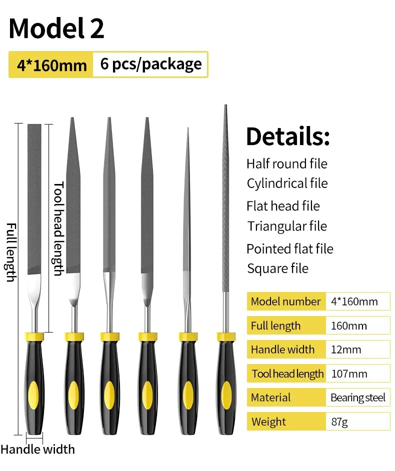 Feilen Set Mini Raspel Holzbearbeitung Schleifen Gestaltung Kleine Stahl Feile Nadel Metall Hart Holz Kork Polieren Carving Werkzeuge Für Hand – Detail 8