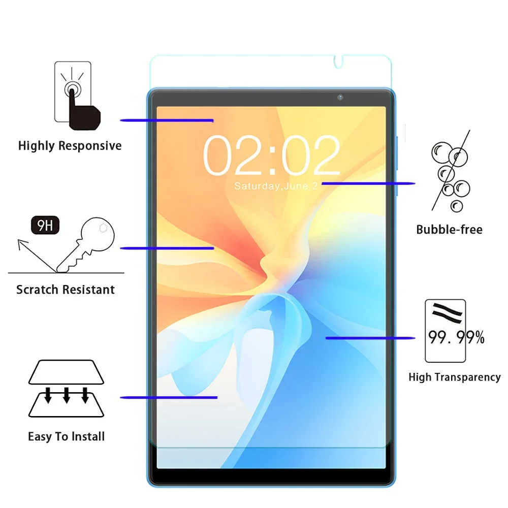 2 حزم واقي للشاشة من الزجاج المقسى لـ Teclast P25T 10.1 بوصة طبقة رقيقة واقية للكمبيوتر اللوحي Teclast P25t 10.1