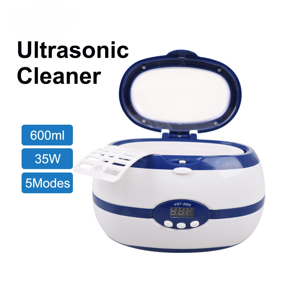 Small ultrasoni cleaning machine, glasses, dentures, jewelry, watches, household VGT2000 cleaning