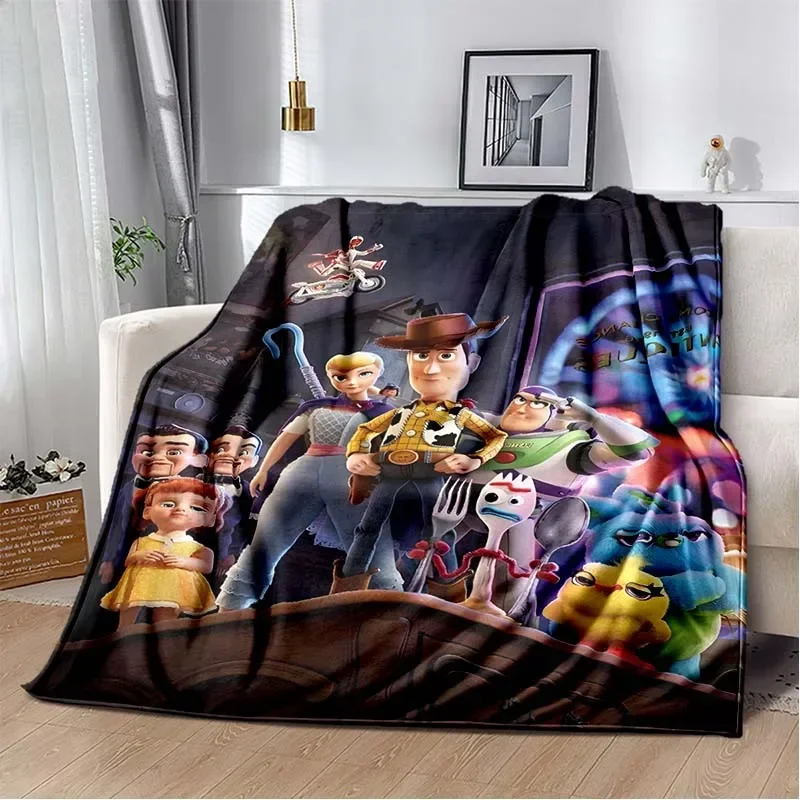 Toy Story Custom Blanket Disney Fashion Soft Fluffy Children Adult Throw Sofa Cartoon Plush Bedspread Throw Blanket for Sofa Bed