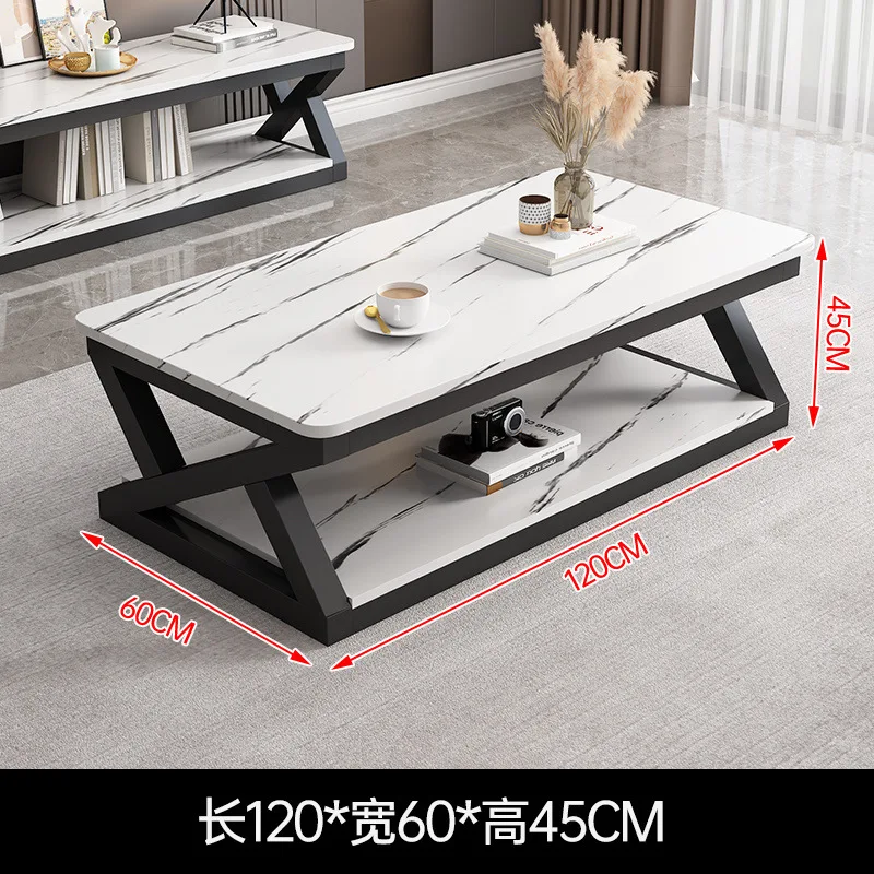 Double storage new light luxury coffee table TV cabinet combination Nordic high-end household simple modern Internet celebrity