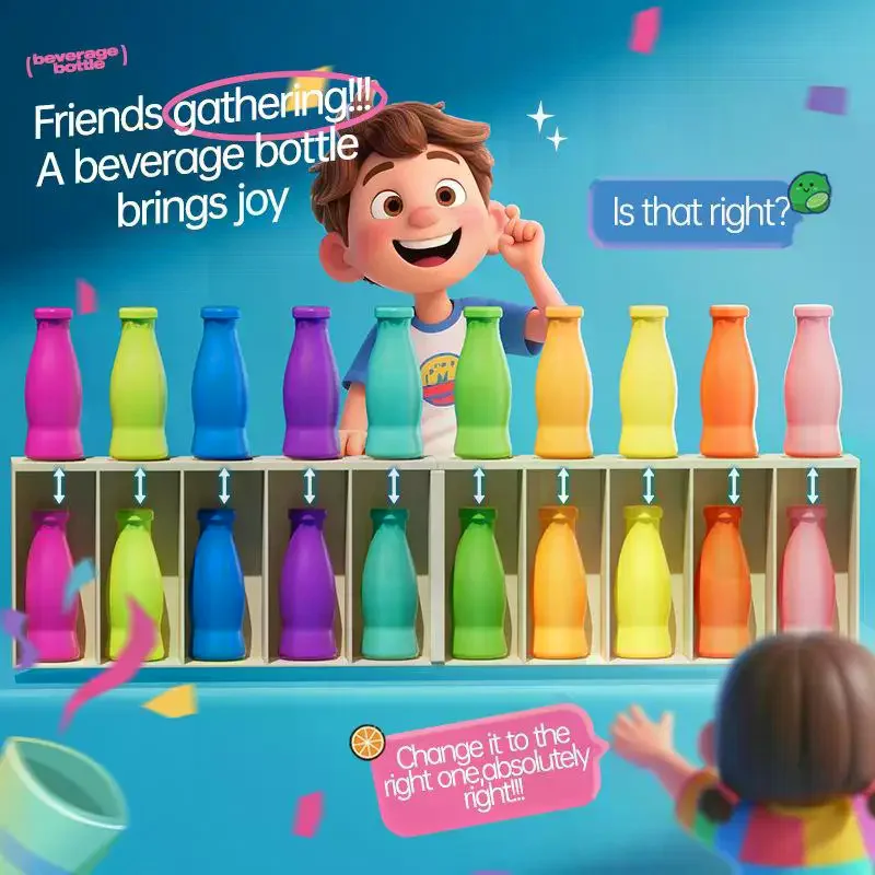 ของเล่นจับคู่สีสำหรับเด็กปฐมวัย ฝึกความจำ เกมกระดานแบบอินเทอร์แอคทีฟ ปริศนา ของเล่นสำหรับงานปาร์ตี้คริสต์มาส ฮาโลวีน ของขวัญ