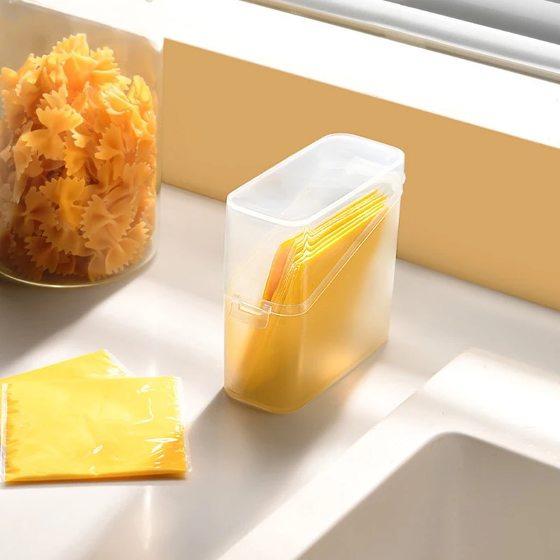 Cheese Coffee Holder Bins Refrigerator Organizer Case Tea Bags Storage Clear Kitchen Sorting Organizing Box