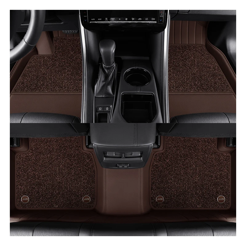 

For Custom Fit Car Floor Mat Interior ECO Material Genuine Leather For Front And Rear Seat Double Layer