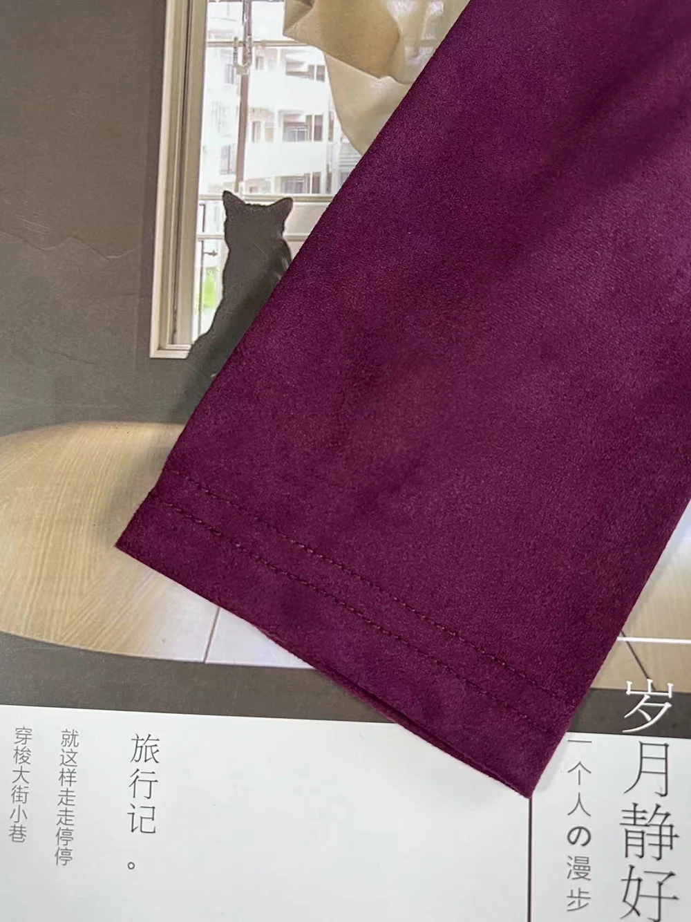 معطف مخملي نسائي ، جلد الغزال المقلد بلون نقي ، أوروبا والولايات المتحدة ، عابر للحدود ، الخريف ، جديد ،