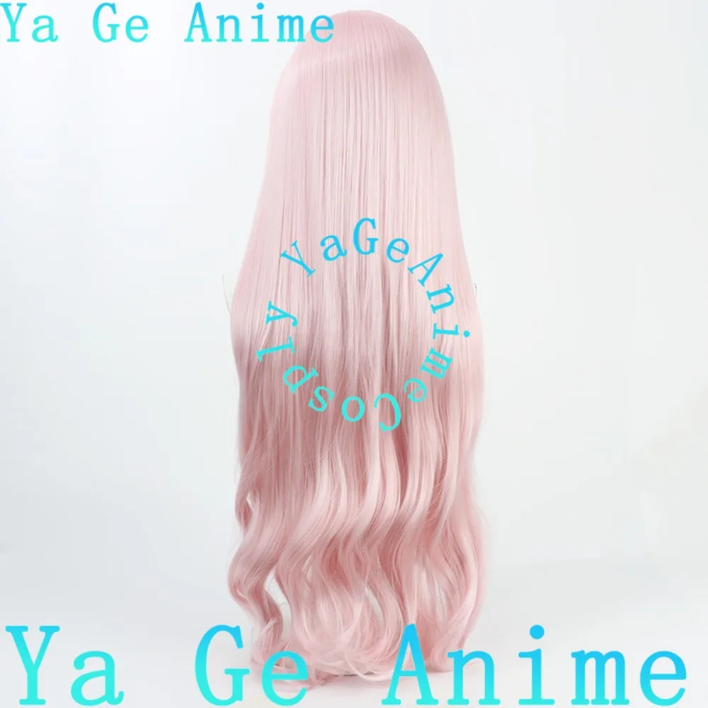 Ya Ge Anime Store شعر مستعار كوسبلاي Arcaea Hikari شعر مستعار كوسبلاي مع فروة رأس واقعية شعر طويل مجعد لون وردي فاتح