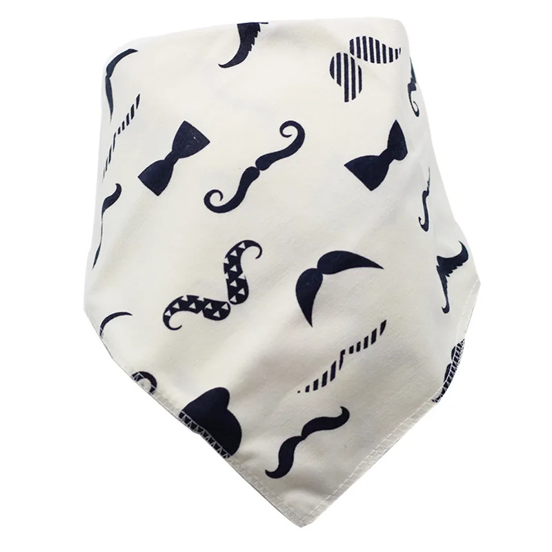 Baby Bibs High Quality Triangle Double Layers Cotton Cartoon Animal Print Baby Bandana Bibs Burp Cloth Baby Stuff