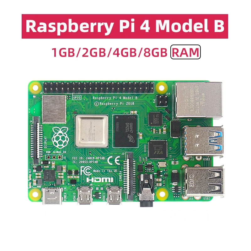 Raspberry Pi 4 Model B 1 2 4 8 GB pamięci RAM Broadcom BCM2711Cortex-A72 ramię V8 64-bit SoC WiFi BLE 4K P60 wideo płyta demonstracyjna Pi 4B Pi4