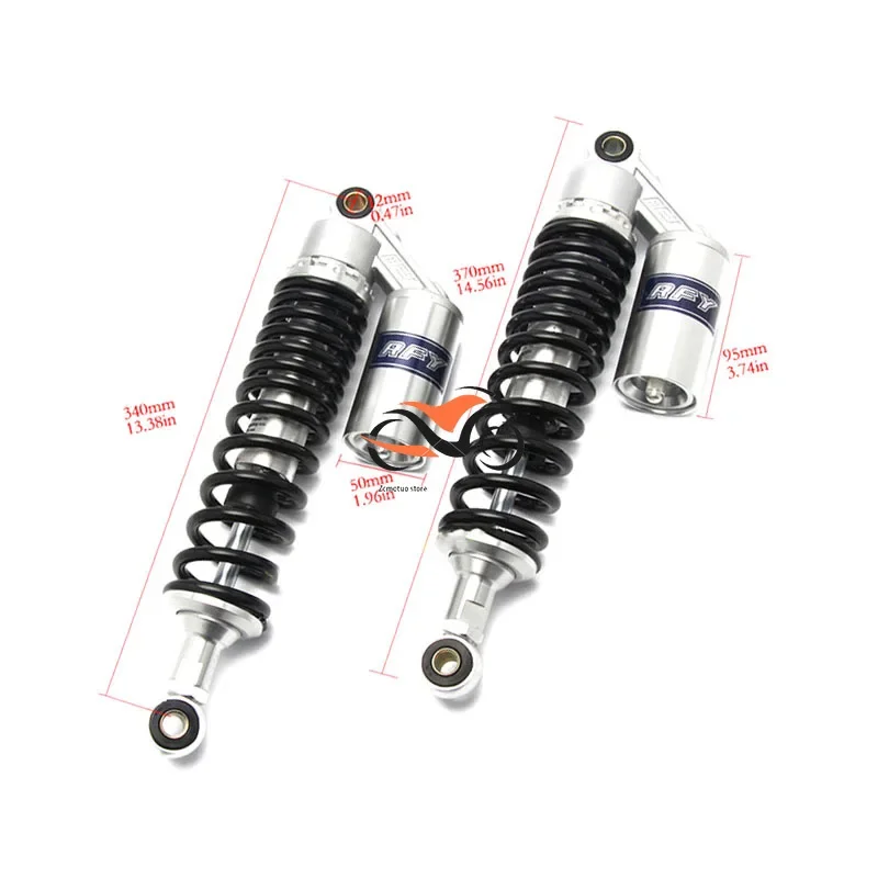 1 PCS 305mm 320mm 330mm 340mm Spring Motorcycle Modified Part Rear Shock Absorber Nitrogen Hydraulic Damp ATV Electric Dirt Bike