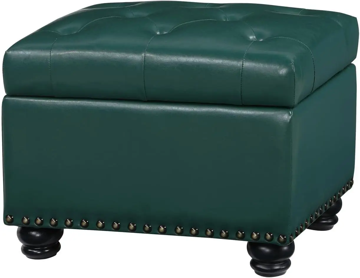 

ConceptsDesigns4Comfort 5th Avenue Upholstered Storage Ottoman 24" - Contemporary Foot Stool and Seat with Hinged Lid