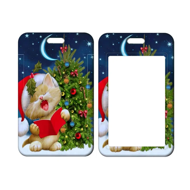 Weihnachten Gnome Kartenhalter Lanyard Schlüsselanhänger Yule Tür Kartenetui Umhängeband Chrimbo ID Ausweishalter Schlüsselzubehör – Detail 22