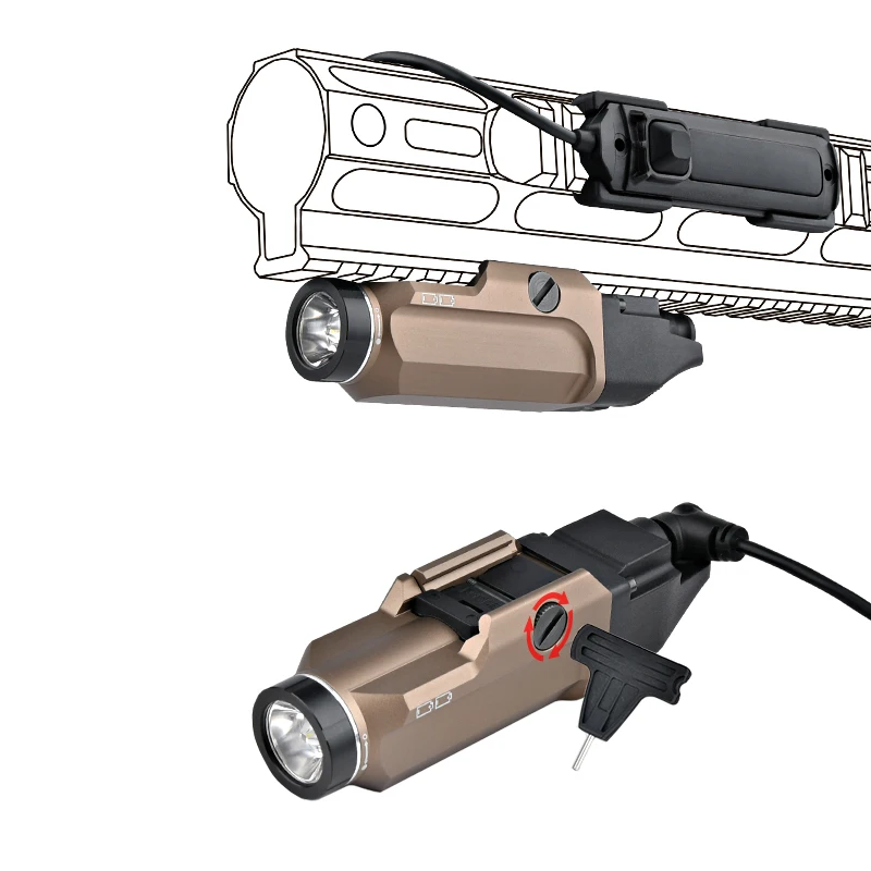 Tactical T RM 2 Rail Mounted Tactical Lighting System Hunting Weapon Airsoft Scout Accessories Scout Rifle Gun Weapon LED Light