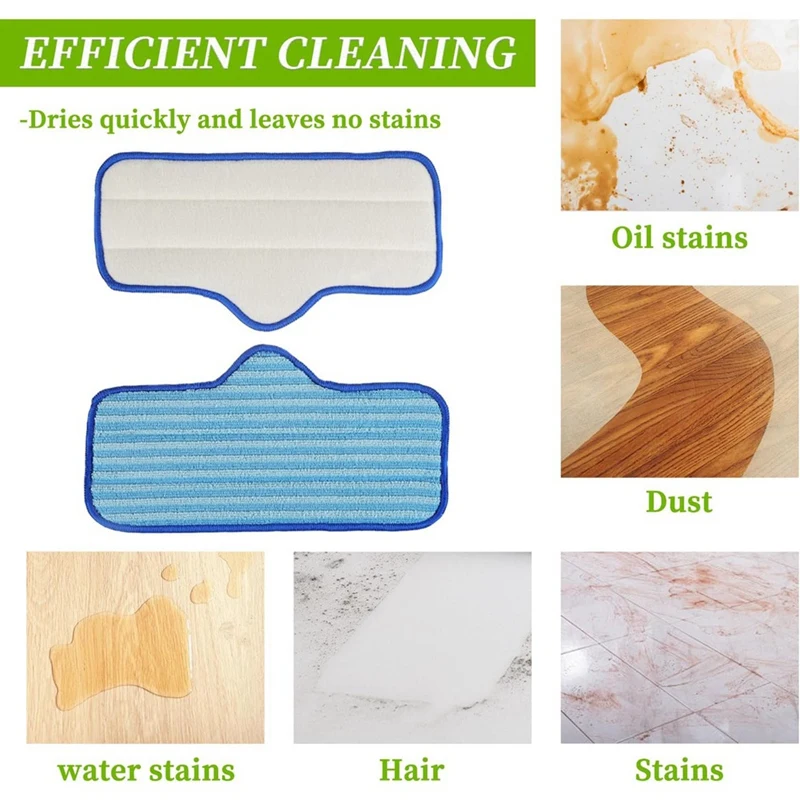 ABBK-Reusable Microfiber Steam Mop Pad Fit For Dupray Neat Steam Cleaner Steam Mop Cleaning Pads