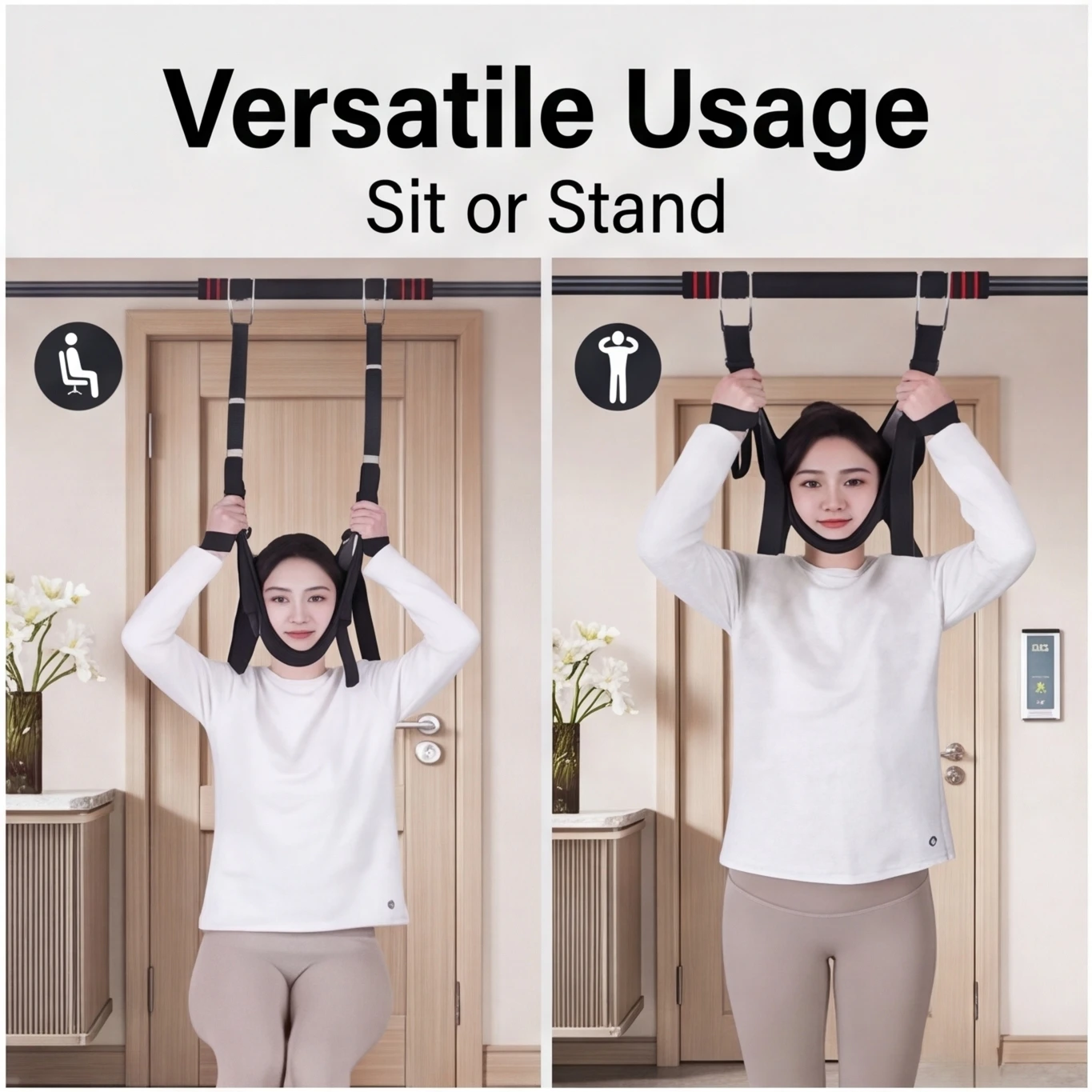 Portable Neck Strap with Adjustable Soft Cushion – For Neck Positioning, Daily Wear Use