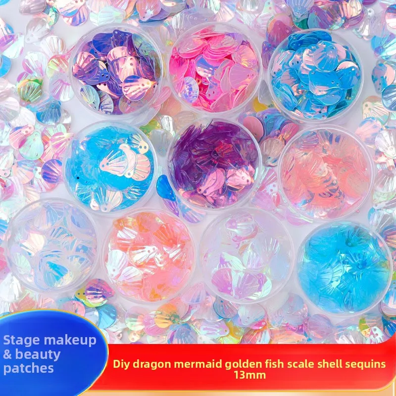 13Mm shell eye makeup sequins, corner of the eye face stickers, fish scales antique photo trinket materials