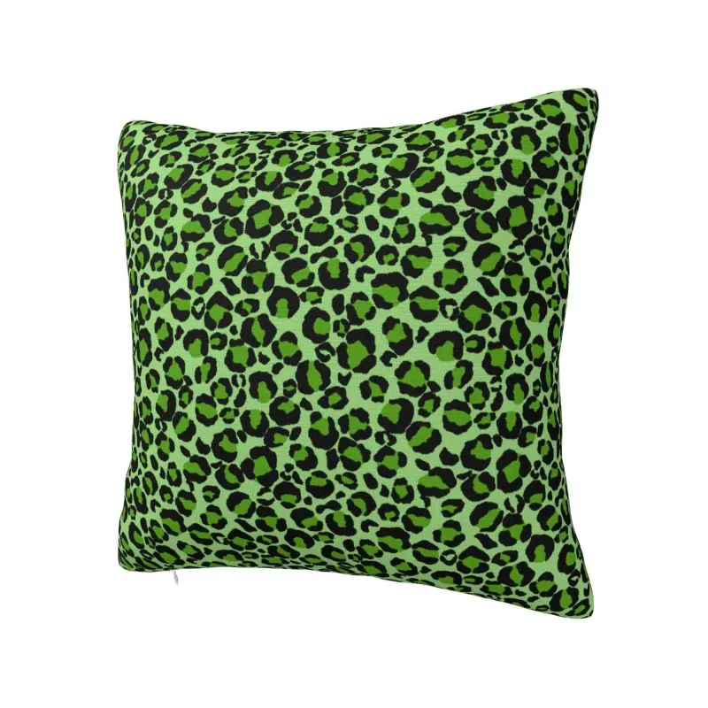 Custom Nordic Green Leopard Cheetah Skin Printed Cushion Cover for Sofa Soft Animal Throw Pillow Case Living Room Decoration