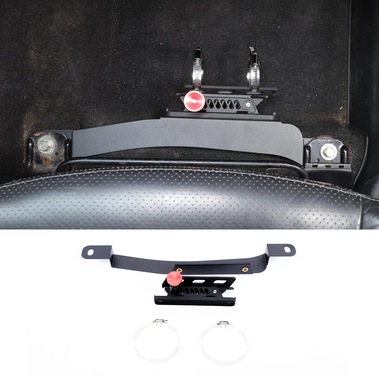 

For Mitsubishi ASX 2011-2018 Carbon Steel Black Car Under Seat Fire Extinguisher Bracket Under Interior Car Accessories