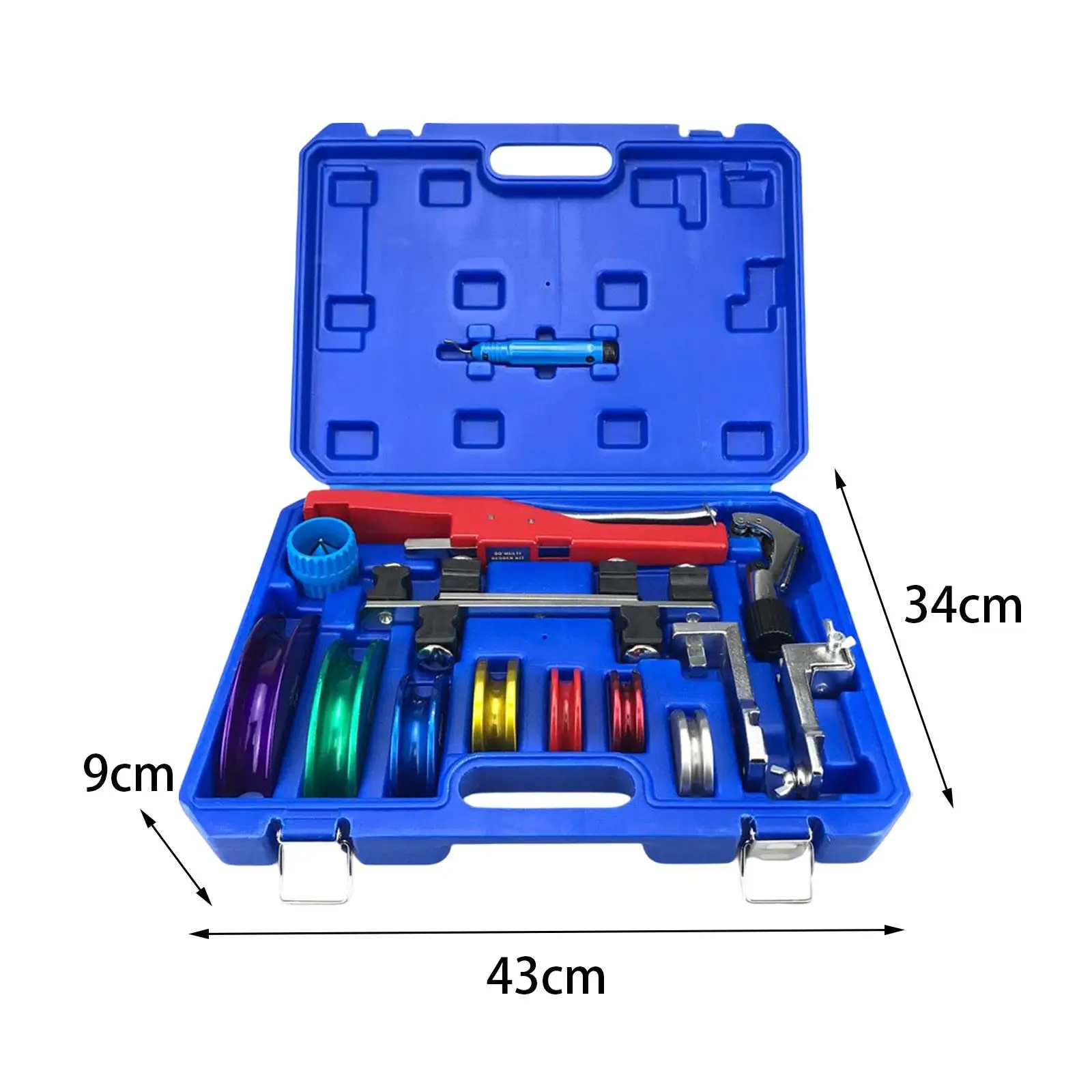 Tube Pipe Bender Bending Kit with Bending Attachment for 1/4 to 7/8inch Air Conditioning Copper Floor Heating Aluminum Tubes