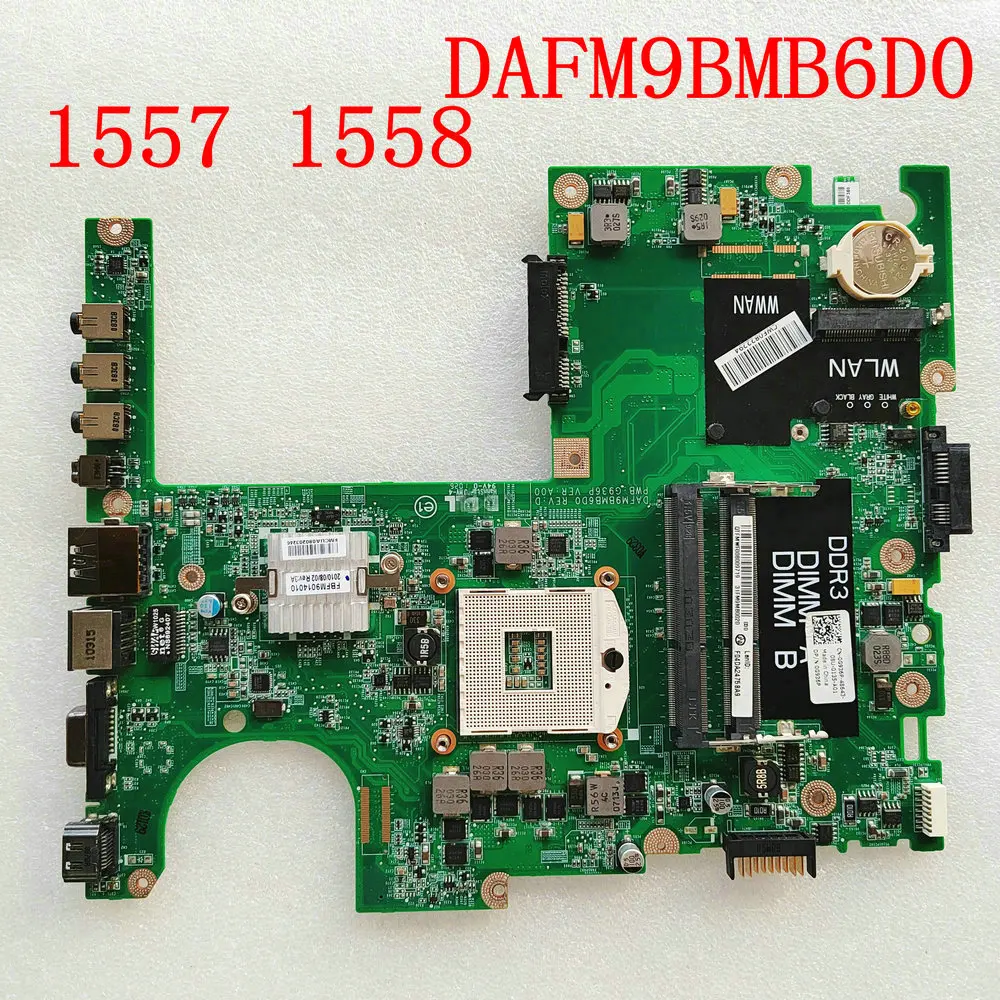 

DAFM9BMB6D0 For Dell 1557 1558 Mainboard CN-0G936P Laptop Motherboard 0G936P G936P HM57 DDR3