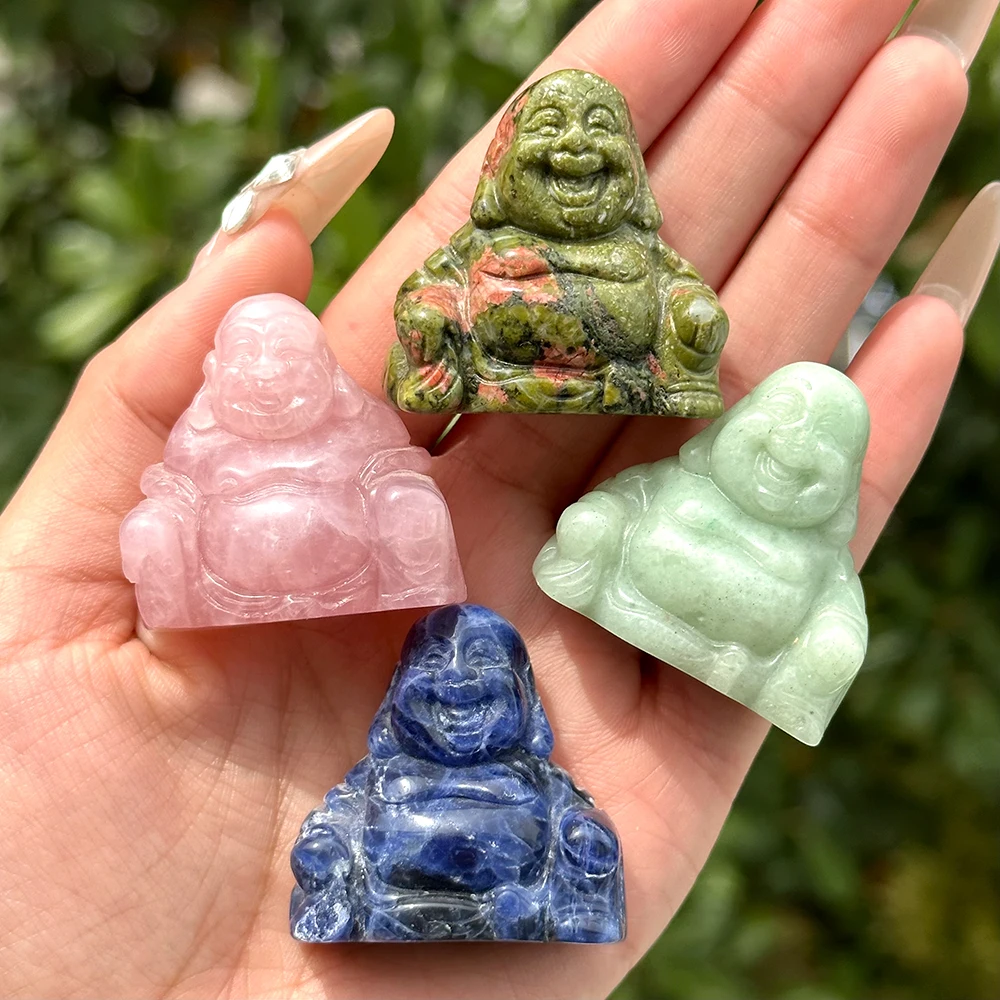 1PC Natural Crystal Maitreya Ornament Decorative Haunted House Decor Coffin Boxes Tombstone