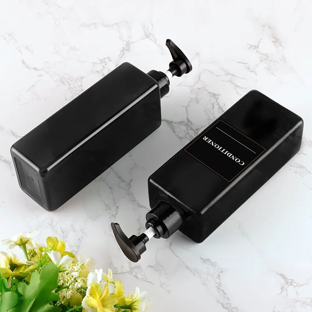 3PCS 17.6 UK FL OZ Bathroom Soap Dispenser Reusable Hand Pump Dispenser Bottle Bathroom Shower Gel Shampoo Bottle Container