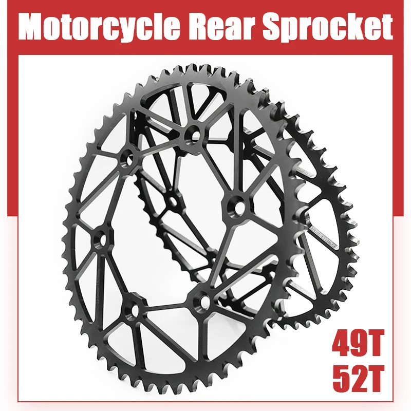 Motorcycle Rear Sprocket 49T 50T Gear Lightweight for Off-RoadRacing Electric Dirt Bike Hailing T4M7 Chain Disk Zhenglin CRF