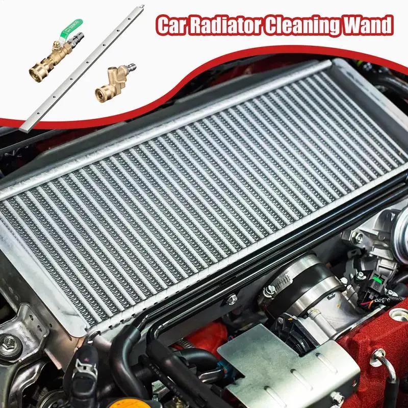 Radiator Cleaning Wand 23.6 Inch Radiator Pressure Washer Tool Stainless Steel Power Washer Wand With 1/4 Inch Quick Coupler For