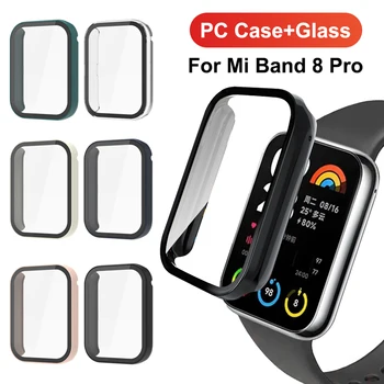 Gehärtetes Glas + Uhrengehäuse für Xiaomi Mi Band 8 Smartwatch Rundum-Displayschutz PC Bumper Cover Mi Band 8 Pro Zubehör