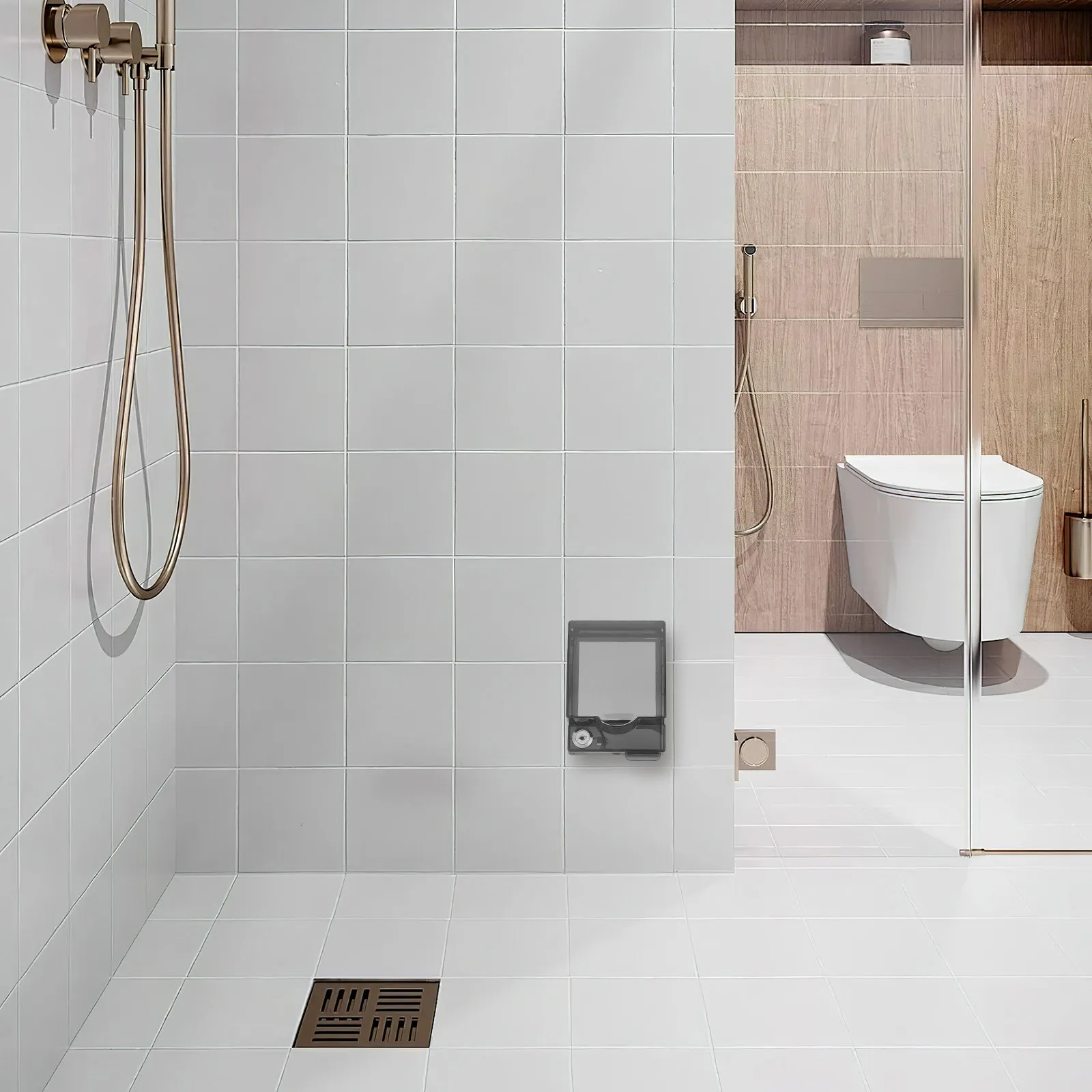 Home Shower Waterproof Cover Bathroom Switch Box Plastic Waterproof Socket Cover Dustproof Locking Electrical Outlet Protector