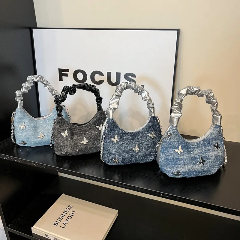 Cowboy Cloud Bag Fashionable Retro Shoulder Handheld Crossbody Bag Woman Personality Woman All-matching Sweet Cute