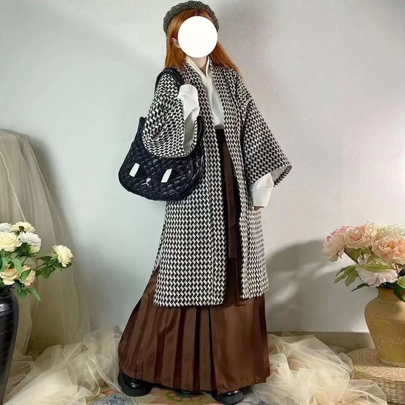 Falda plisada Hanfu mejorada para mujer, estilo Han, Dinastía Song, engrosada, terciopelo, estilo diario, moda de invierno