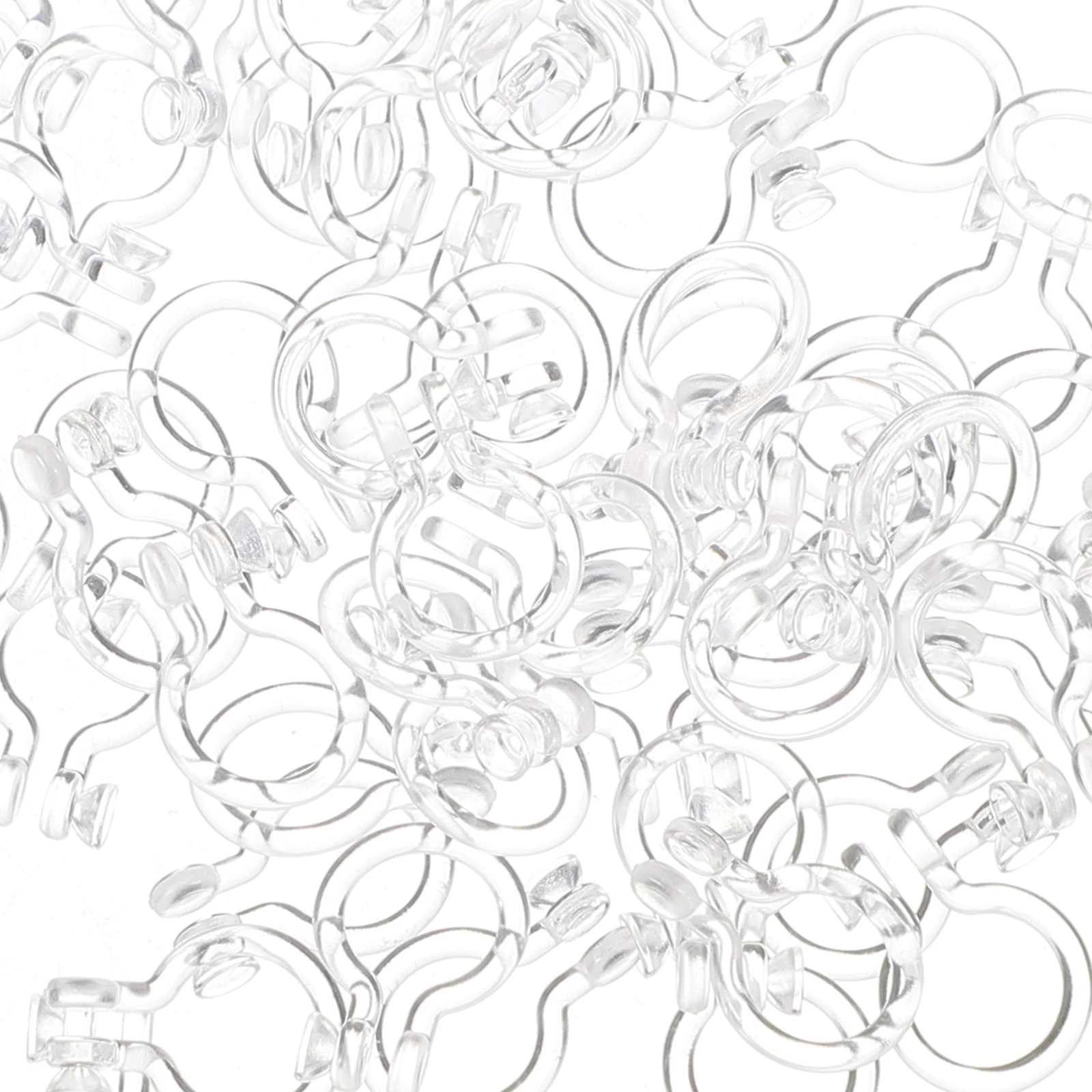 

50Pcs Silicone Nose Clip Accessories DIY Blank Nose Ring Converter Clip on Jewelry Making Craft Ear Necklace Connector