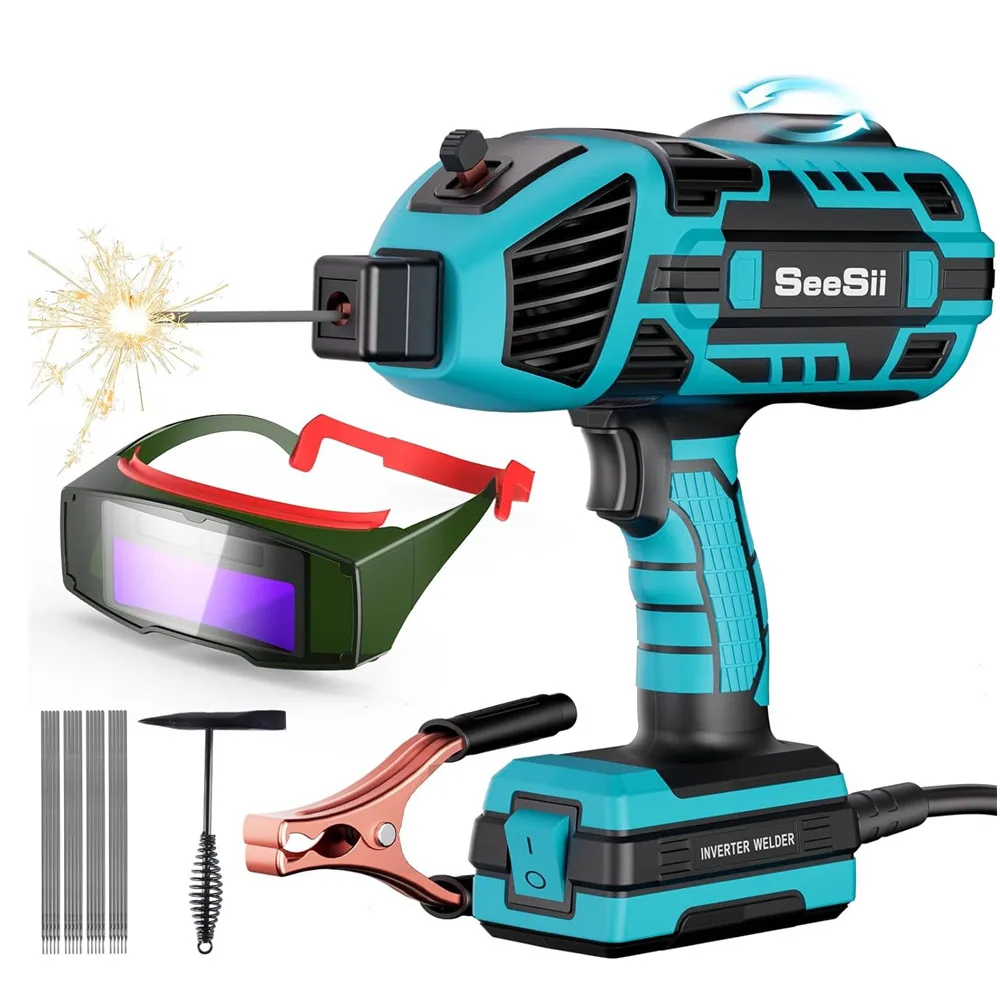 ماكينة لحام كهربائي SEESII أداة لحام محمولة ماكينة لحام القوس الرقمية 120A معدات لحام منزلية محمولة #1