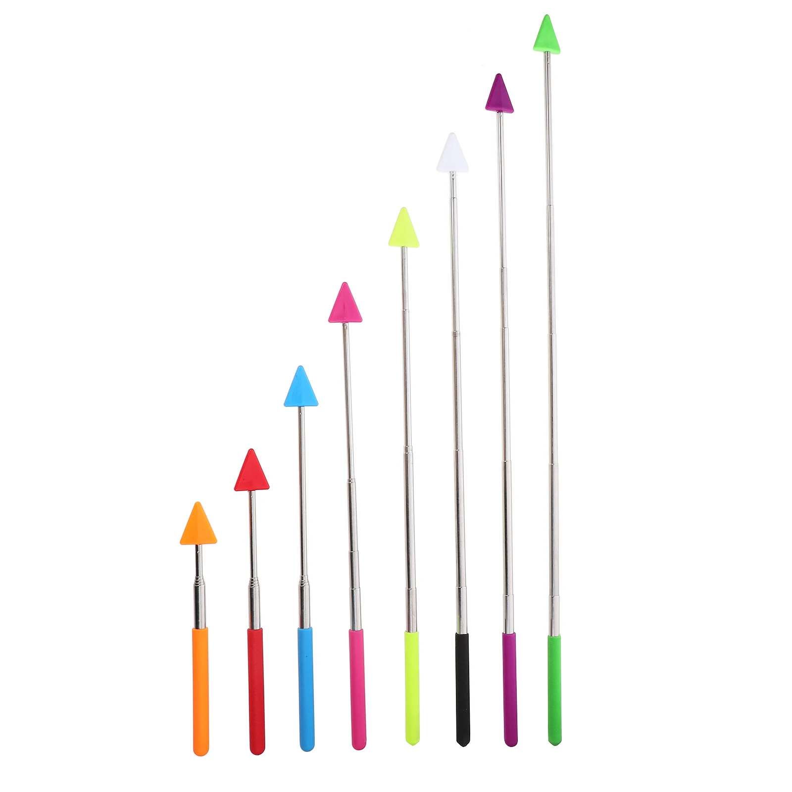 

8 Pcs Teaching Baton Pointer Stick for Teachers Classroom Telescopic Blackboard Cylindrical Abs Pointing Office