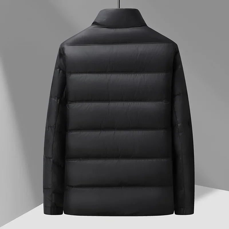 Chaqueta de plumón de pato acolchada para hombre, ropa de diseñador, Chaqueta corta y ligera, abrigos de invierno