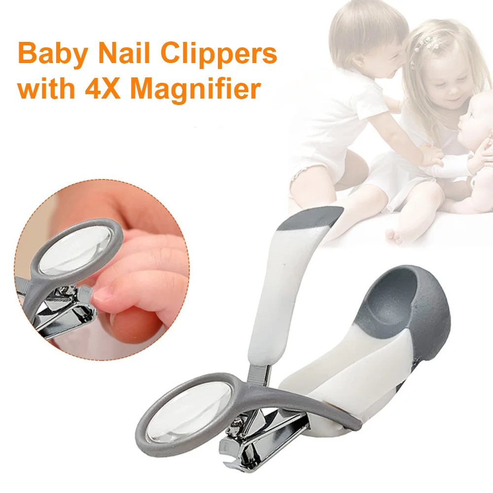 Baby Nail Clippers with 4X Magnifier Safety First for Newborn Toddlers Kids