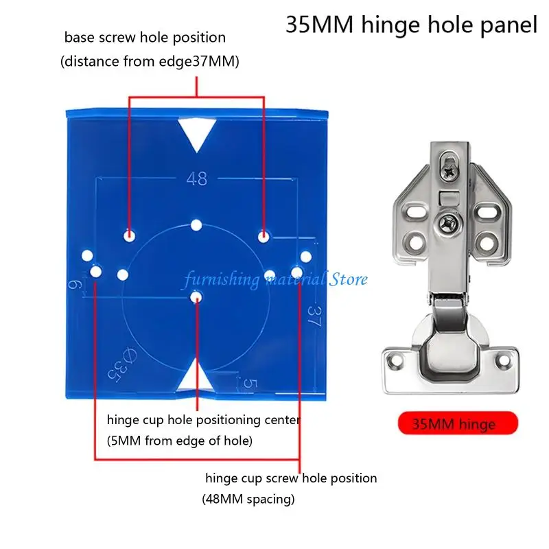 Y5GD Precisions Hinge Boring Jig Tool For Cabinet Door Concealed Hinge Jig Locator Drill Guide Positioning Tool